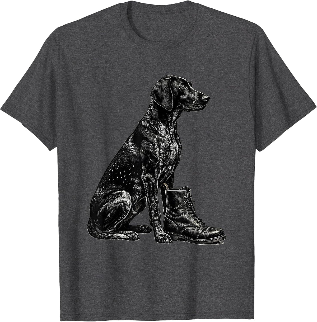 Men's German Shorthaired Pointer Dog Lover Hunting Dog Pride T-Shirt - Dark Heather Grey