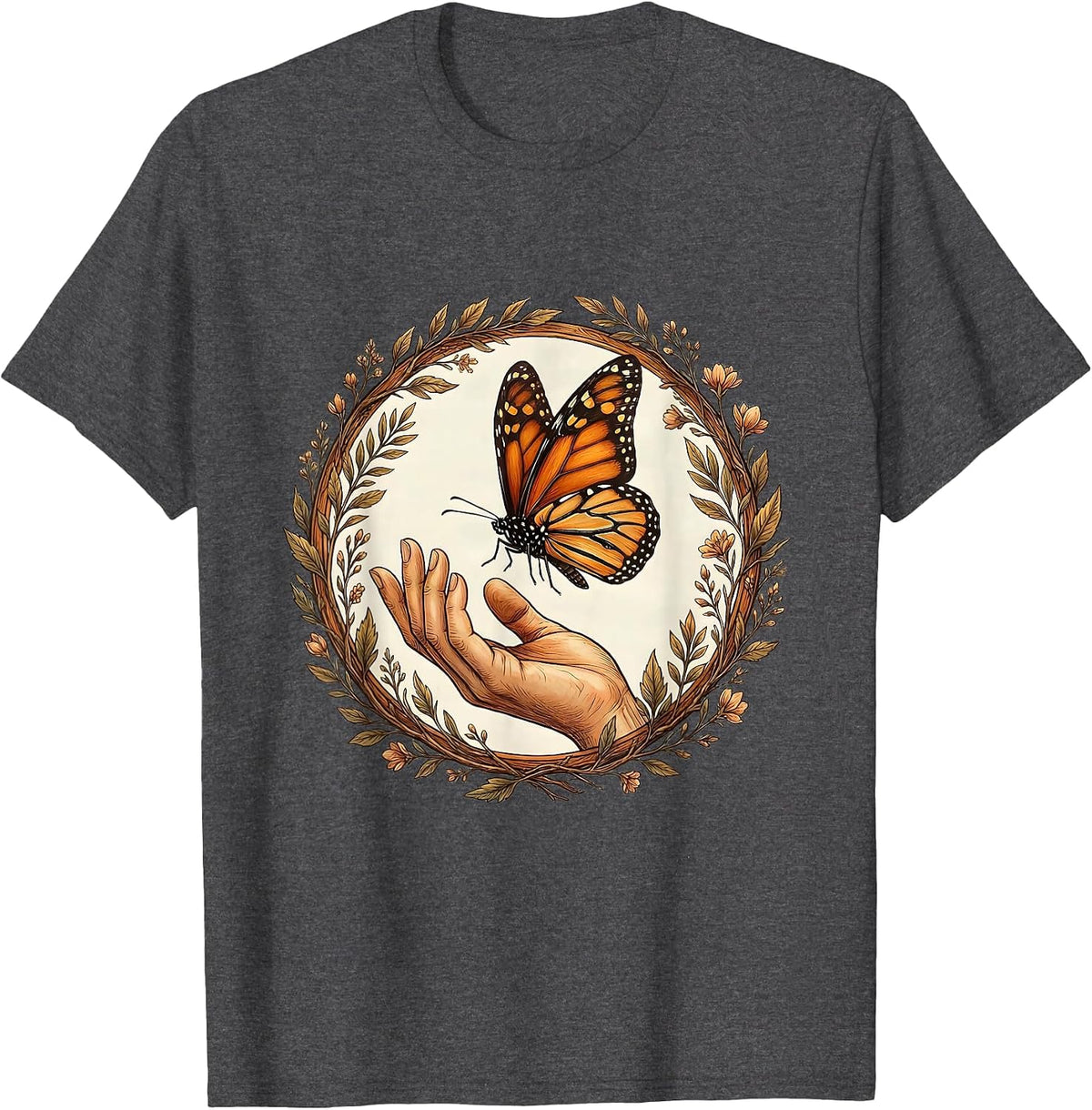 Dear Person Behind Me Butterfly Release Design T-Shirt - Dark Heather Grey