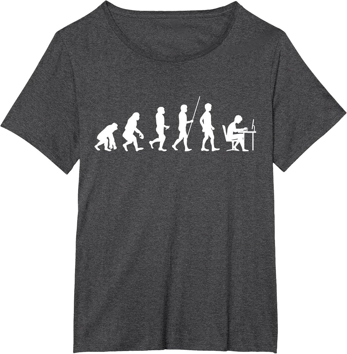 Programming Evolution Computer Programmer Java Phyton T-Shirt - Dark Heather Grey