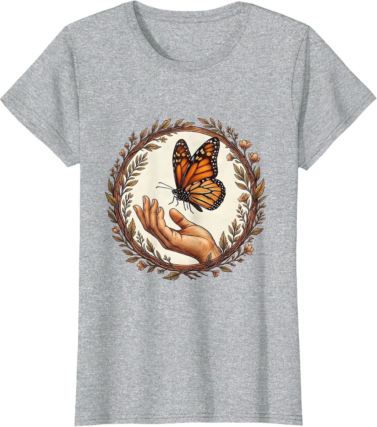Dear Person Behind Me Butterfly Release Design T-Shirt - Heather Grey