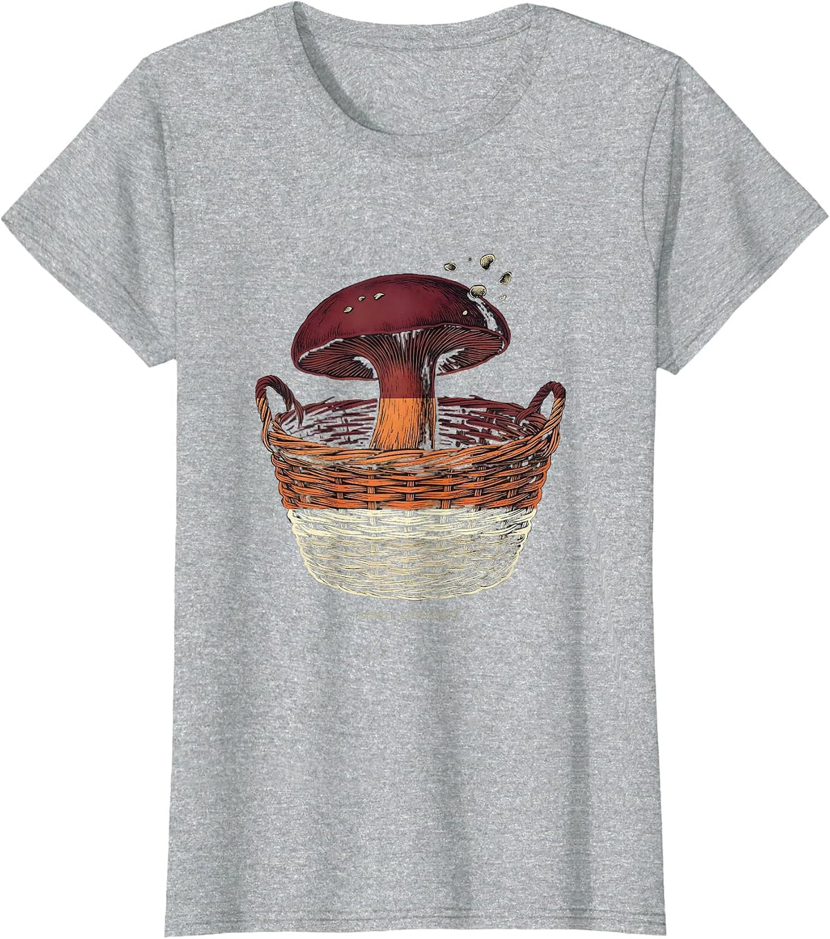 Women's Morel Authority Funny Mushroom Forager Mycology Humor T-Shirt - Heather Grey