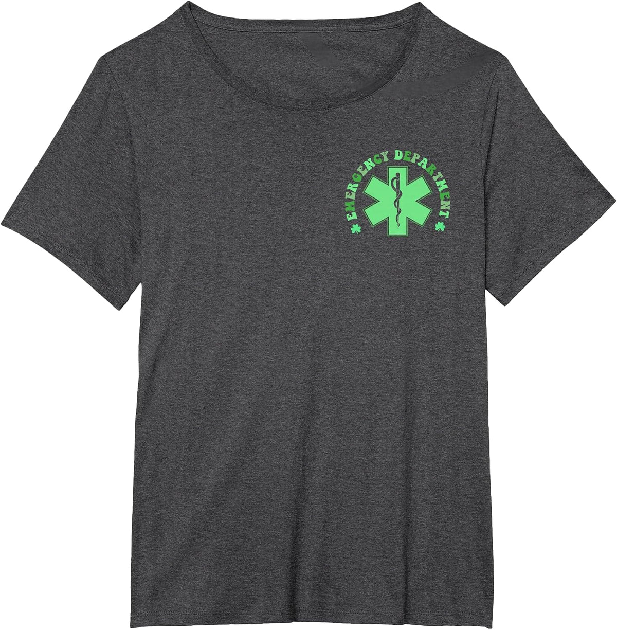 Retro Emergency Department ER Nurse St Patricks Day T-Shirt - Dark Heather Grey