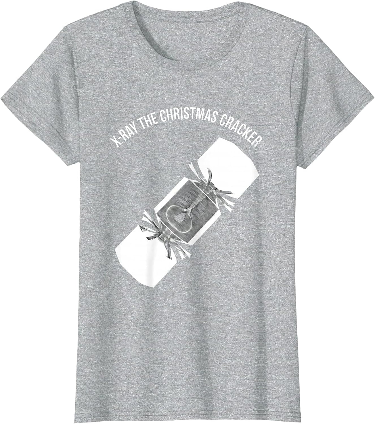 Women's X-Ray The Christmas Cracker Funny Radiology Tech Christmas T-Shirt - Heather Grey
