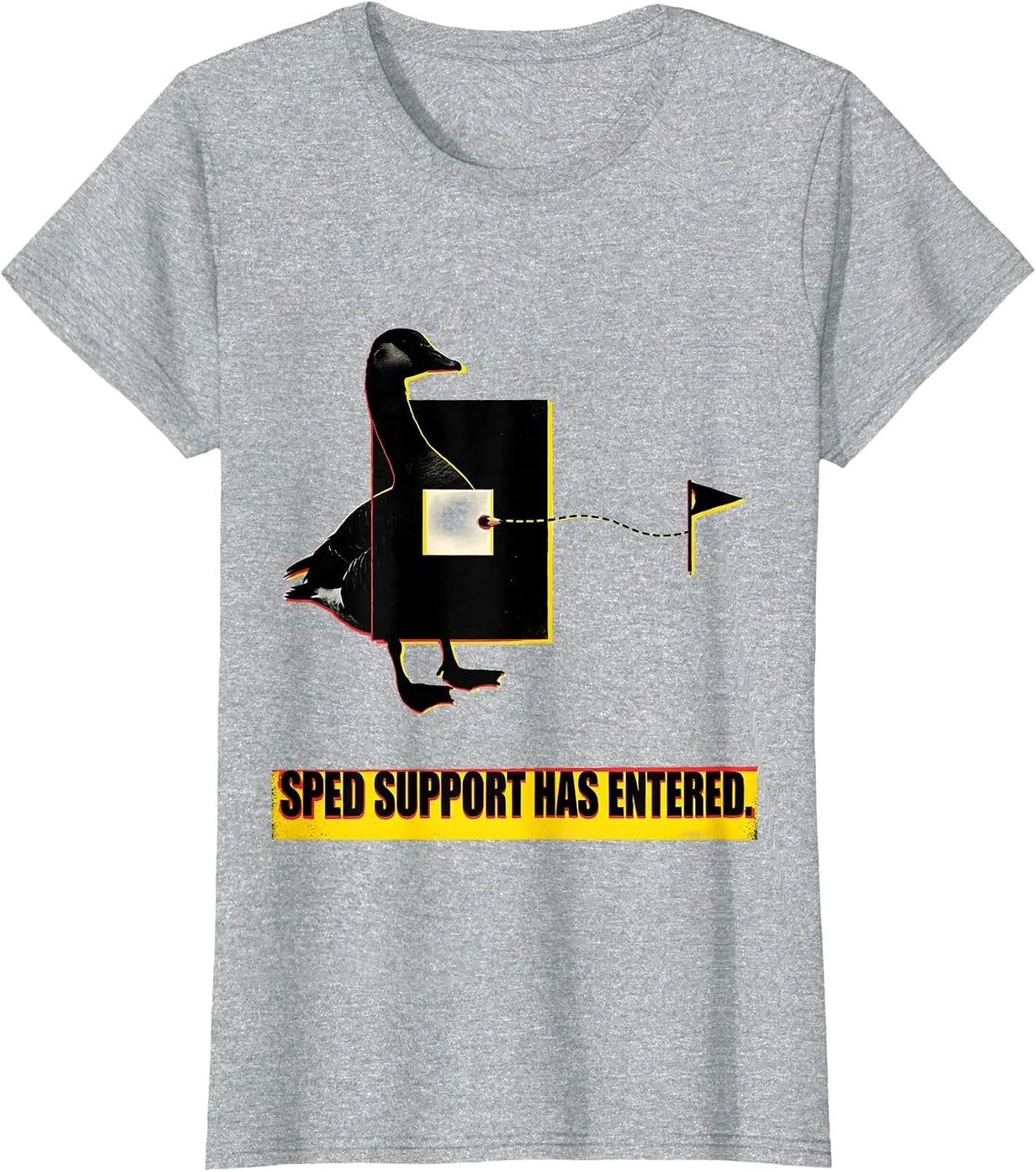 SPED Support Has Entered Funny Special Education Teacher T-Shirt - Heather Grey