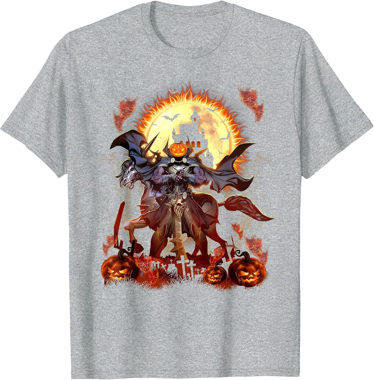 Halloween Headless Horseman Happy Halloween T-Shirt - Heather Grey