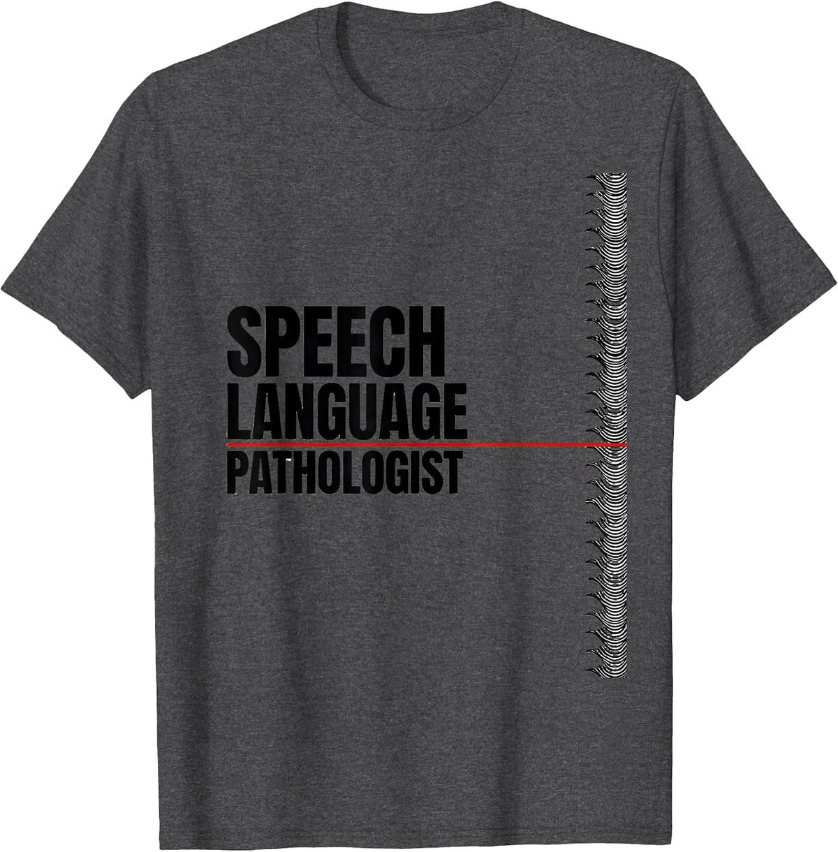 Speech Language Pathologist Retro Floral SLP Therapist Gift T-Shirt - Dark Heather Grey