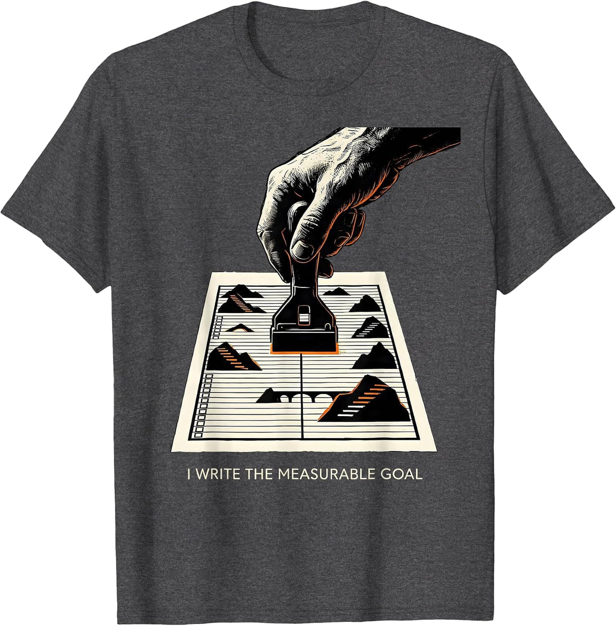 Men's I Write The Measurable Goal Funny Special Education Teacher T-Shirt - Dark Heather Grey