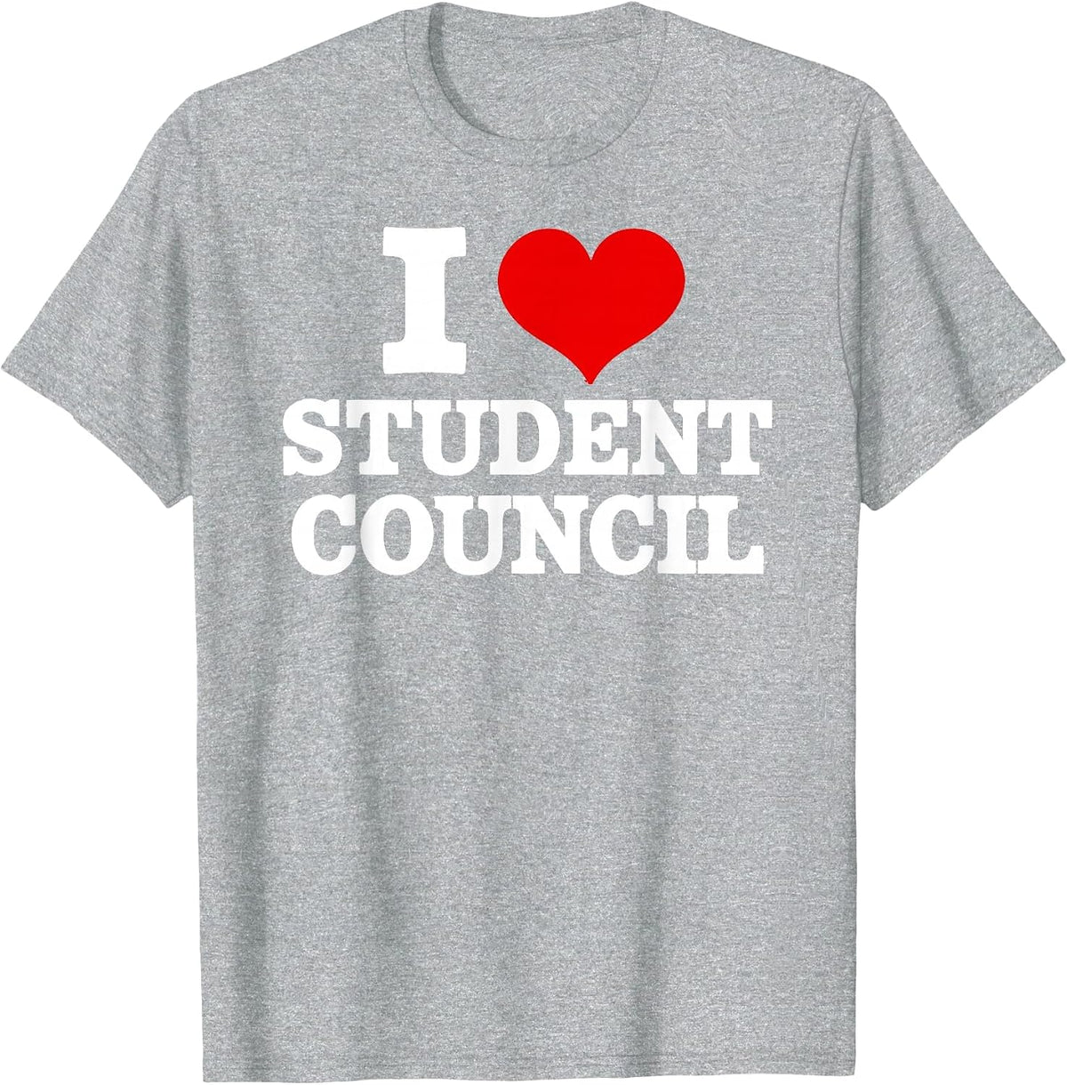 I Love Student Council Student Teacher T-Shirt - Heather Grey