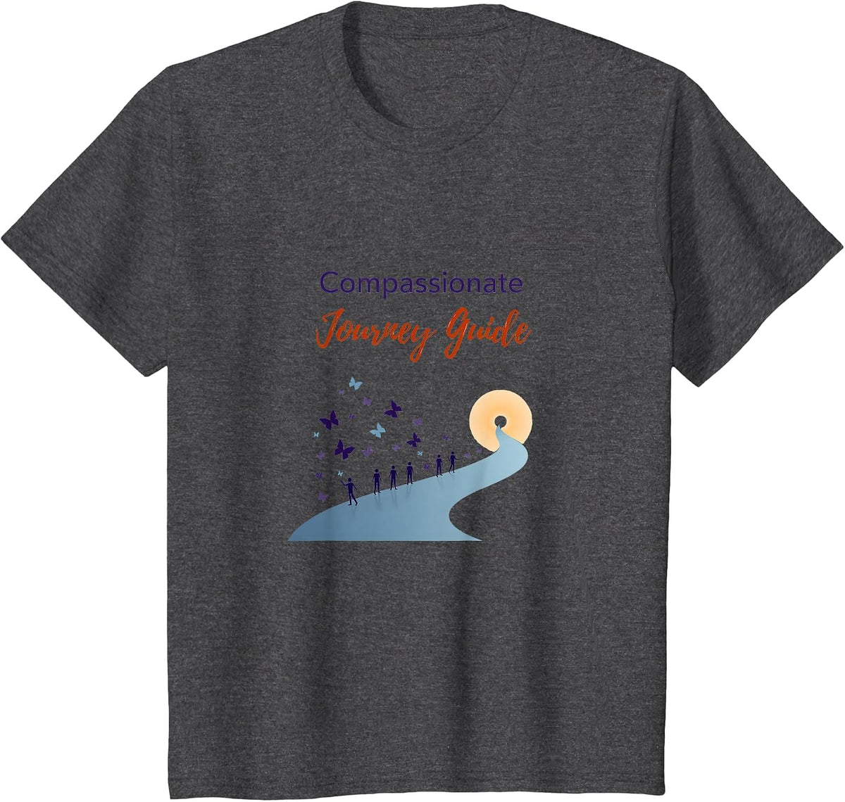 Hospice Nurse: Compassionate Journey Guide T-Shirt - Dark Heather Grey