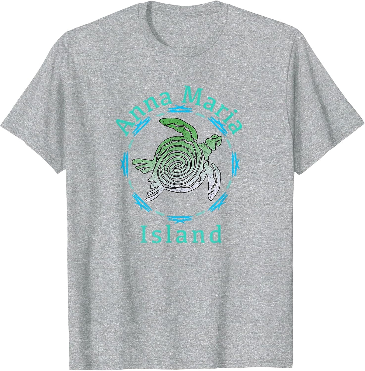 Anna Maria Island Vintage Tribal Turtle T-Shirt T-Shirt - Heather Grey