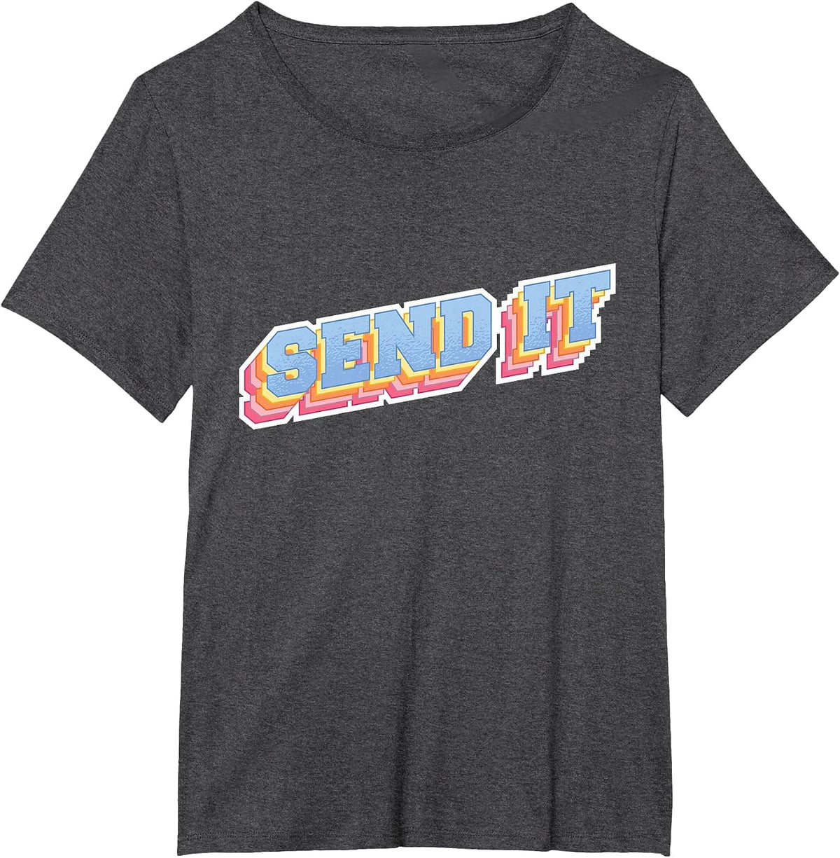 Send It - Extreme Sports Motocross BMX MTB Ski Snowboard T-Shirt - Dark Heather Grey