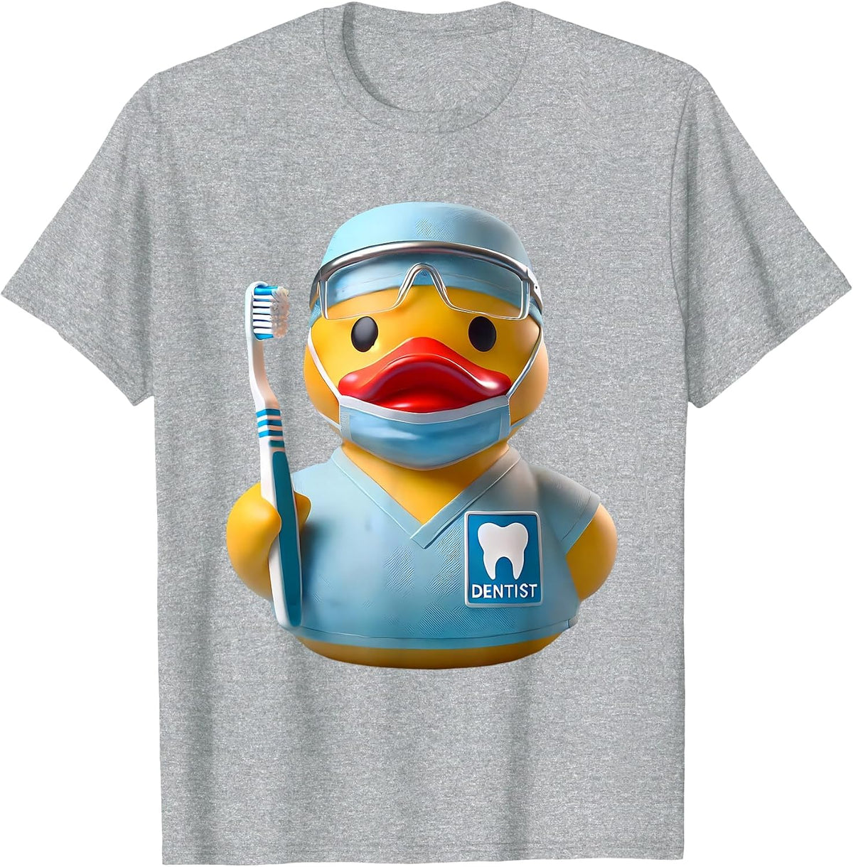 Dentist Rubber Duck Dentistry Ducky Duckie T-Shirt - Heather Grey