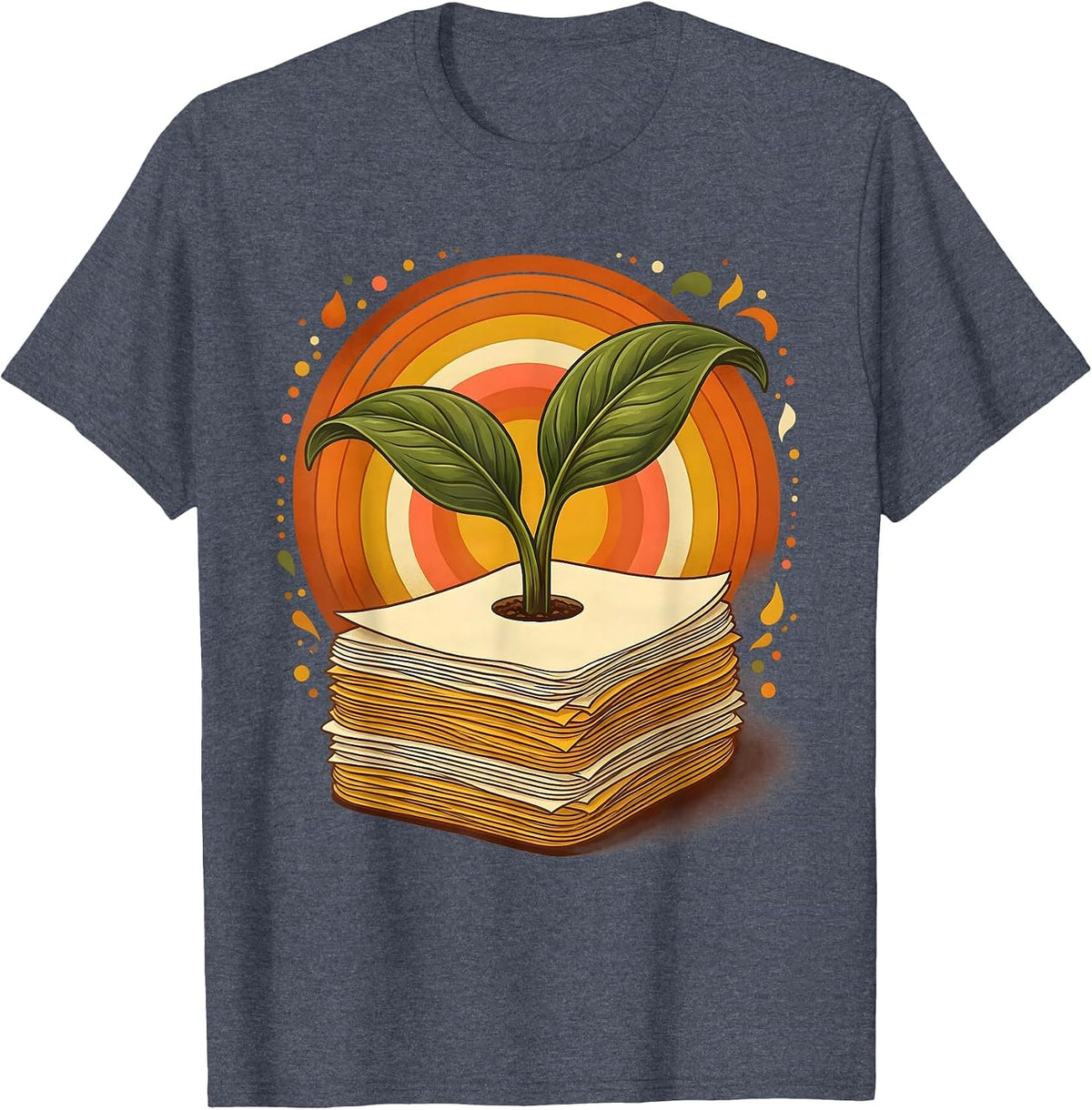 Men's Special Education Teacher Seedling Growth Graphic T-Shirt - Heather Blue
