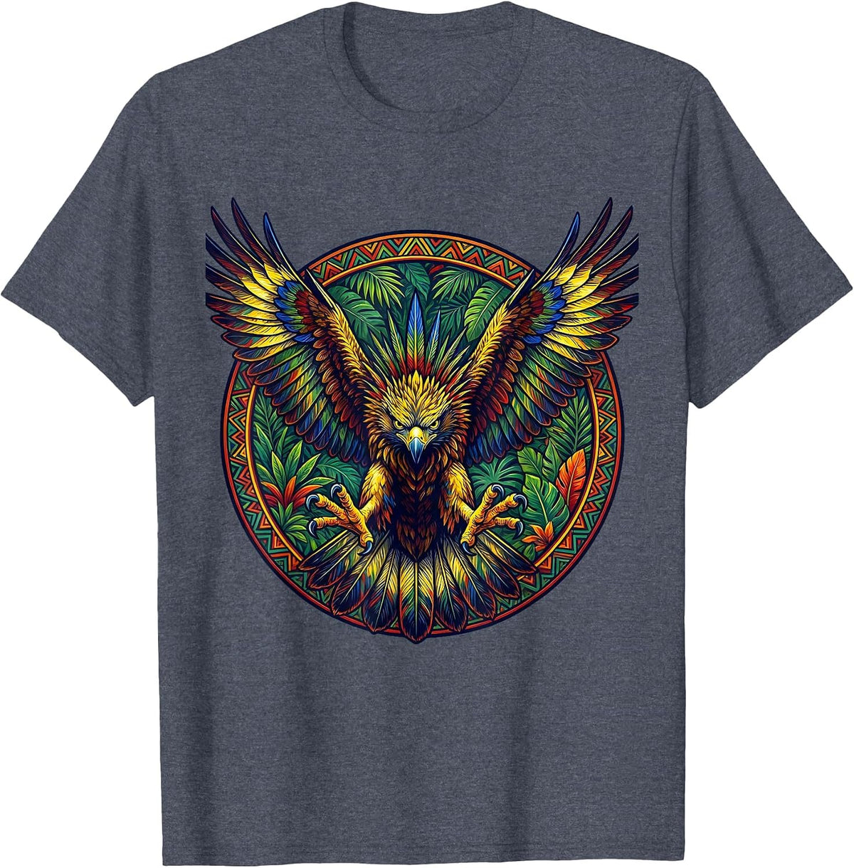 Brazil Harpy Eagle Diving Talons Graphic T-Shirt - Heather Blue