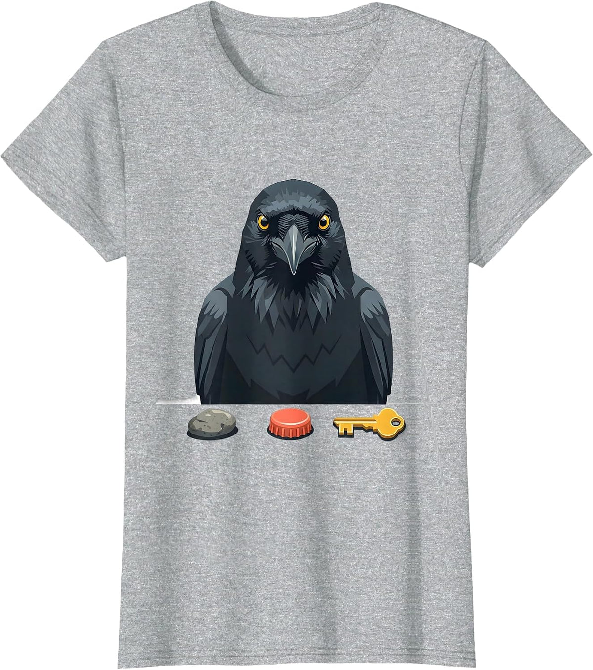 I Feed The Local Murder Dark Humor Crow Raven Enthusiast T-Shirt - Heather Grey