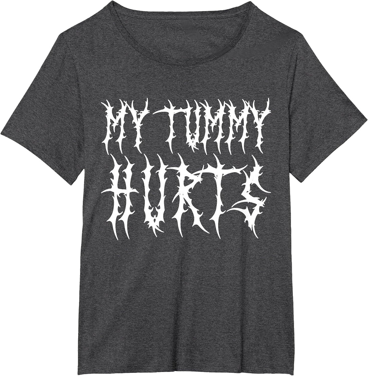 My Tummy Hurts Meme Funny Heavy Metal T-Shirt - Dark Heather Grey