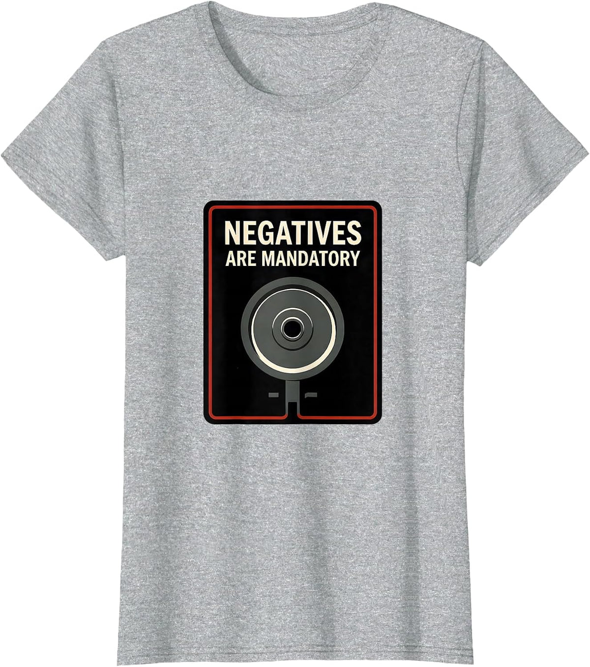 Women's Negatives Are Mandatory Funny Gym Meme Weight Lifter Humor T-Shirt - Heather Grey