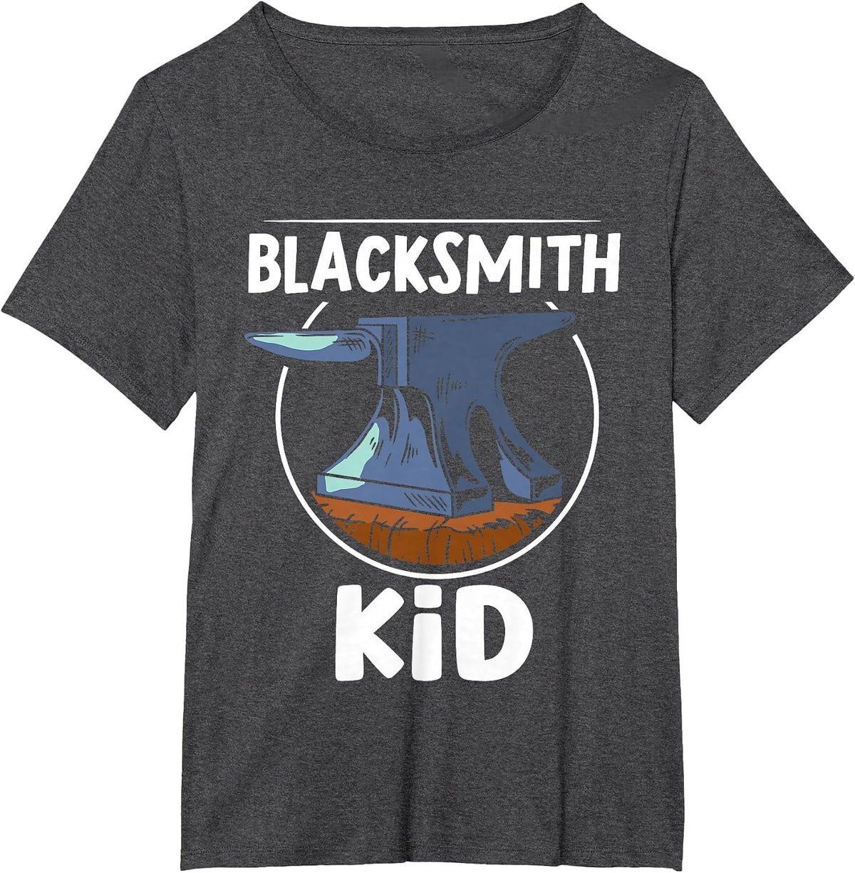 Blacksmith Kid Blacksmithing Job T-Shirt - Dark Heather Grey