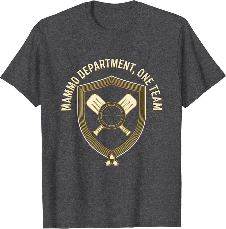 Men's Mammo Department One Team Radiology Tech Rad Tech X-Ray T-Shirt - Dark Heather Grey