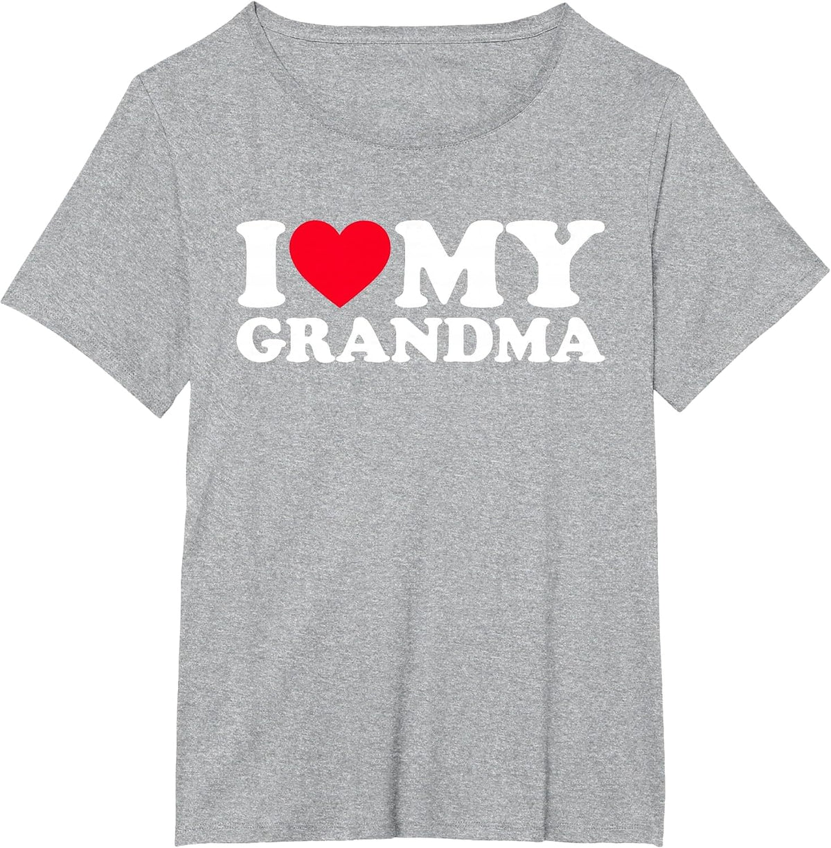 I Love My Grandma, I Heart My Grandma T-Shirt - Heather Grey