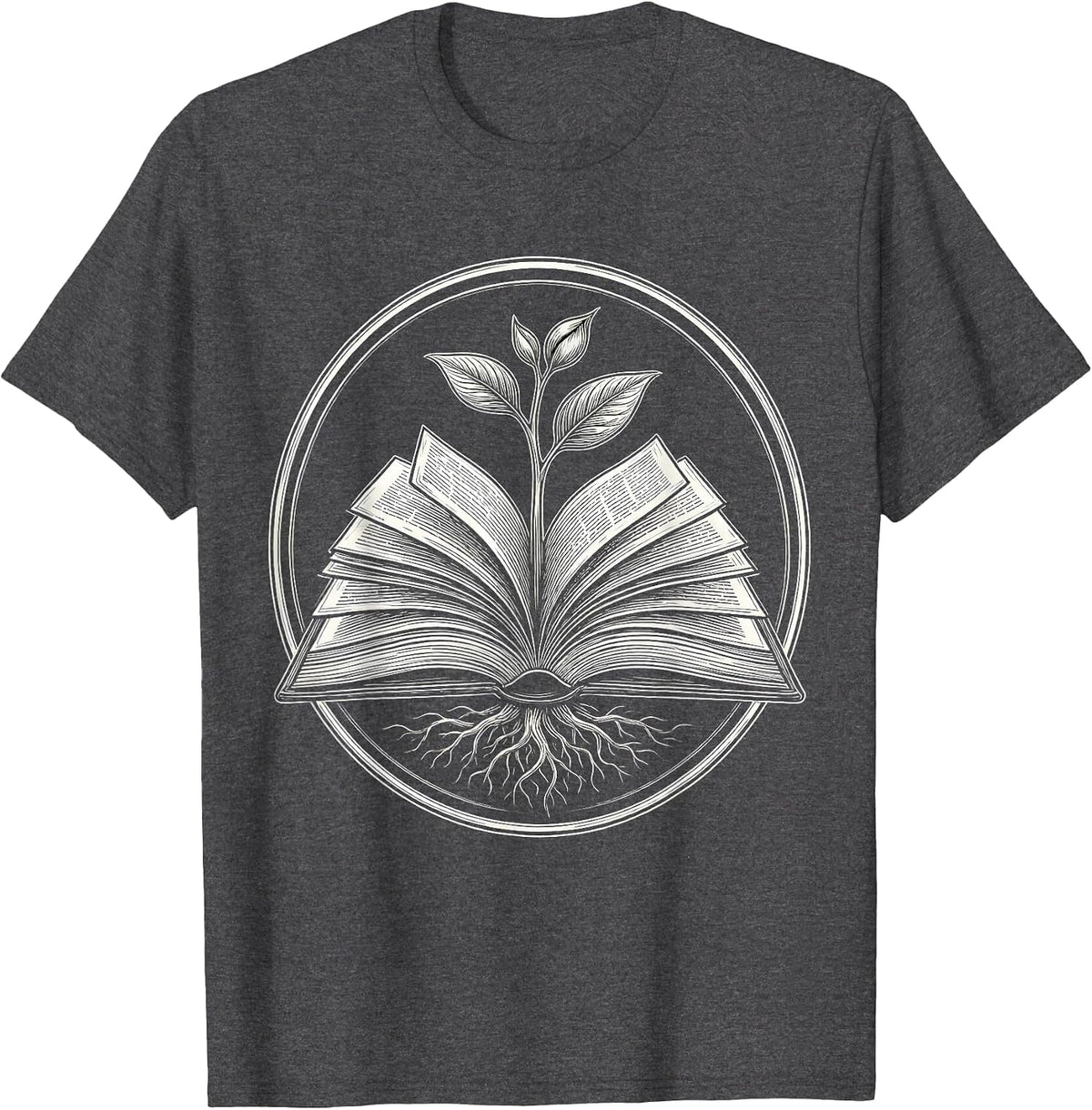 School Psychologist Seedling Textbook Graphic T-Shirt - Dark Heather Grey