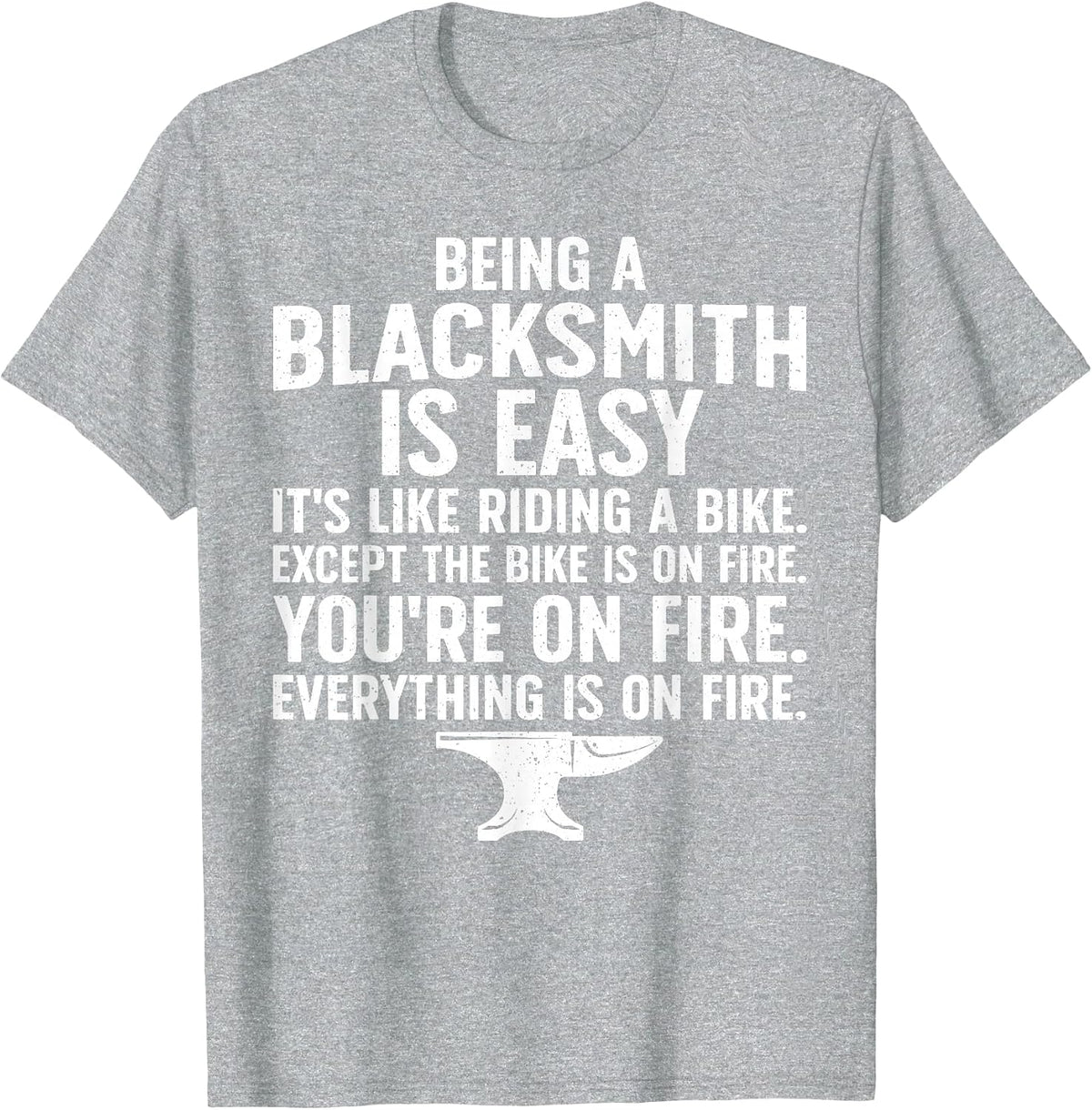 Blacksmith Art for Men Women Forging Tools Blacksmithing T-Shirt - Heather Grey