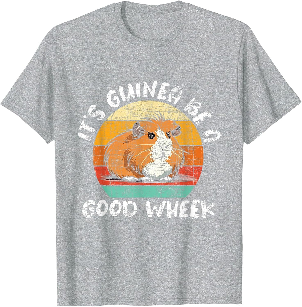 It's Guinea Be A Good Wheek - Retro Vintage Rodent Pet Lover T-Shirt - Heather Grey