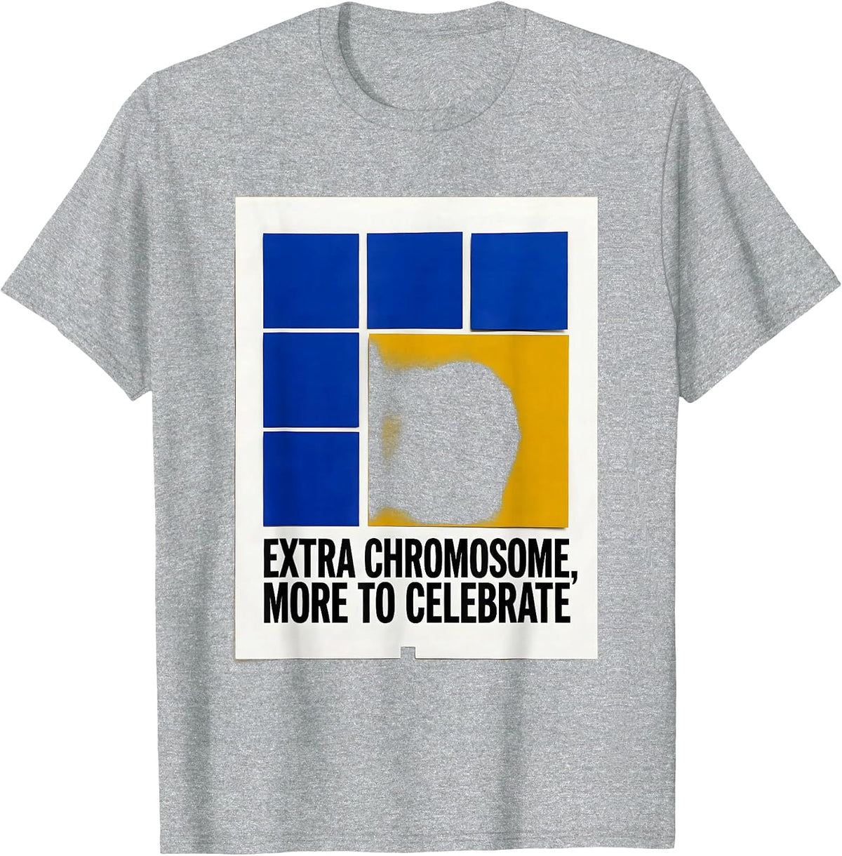 Men's Extra Chromosome More to Celebrate Uplifting Down Syndrome T-Shirt - Heather Grey