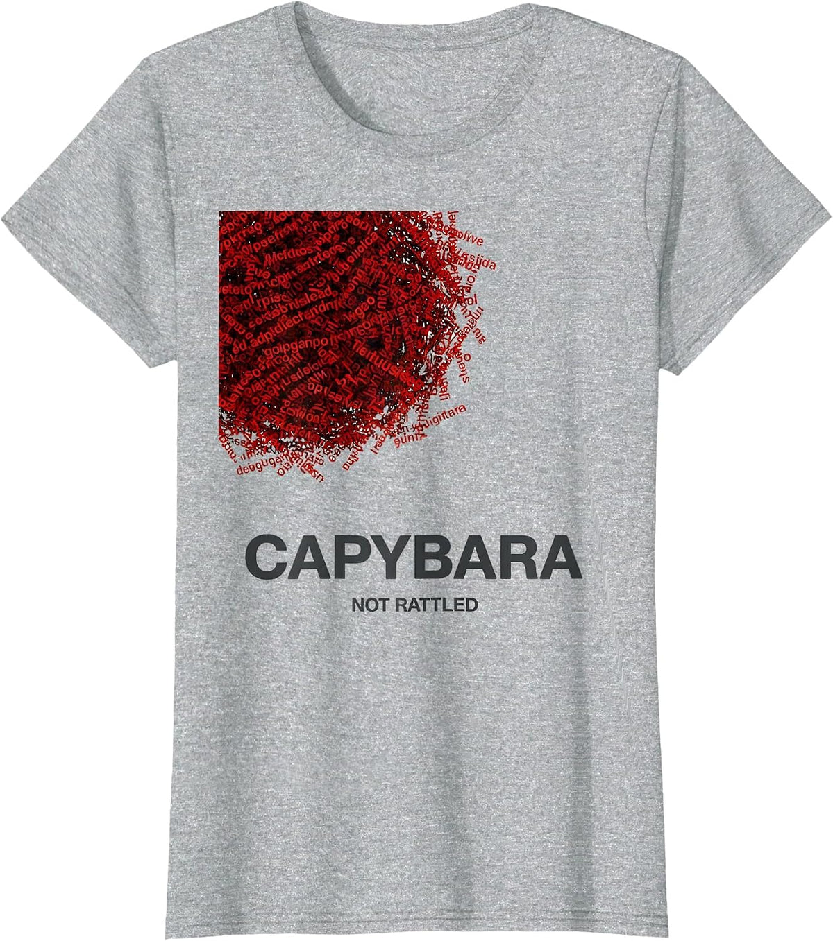 Women's Capybara Not Rattled Funny Capybara Meme Gamer Humor T-Shirt - Heather Grey