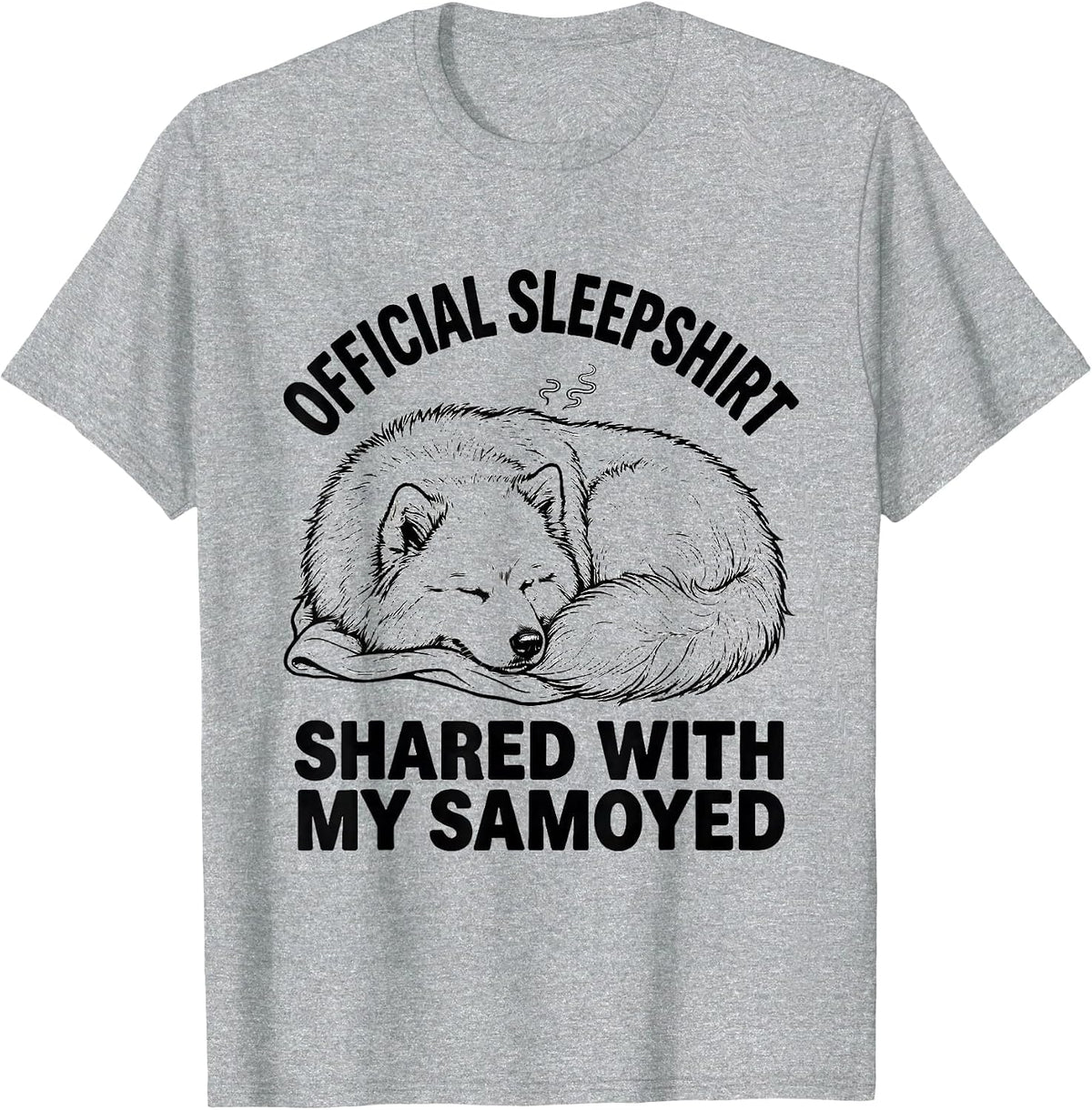 Men's Official Sleepshirt, Shared With My Samoyed Pet Lover T-Shirt - Heather Grey