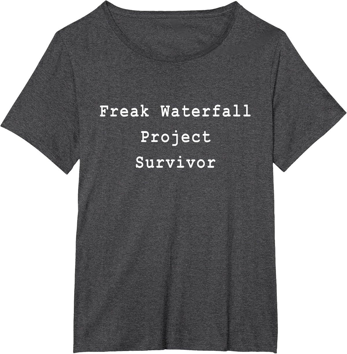 Anti Waterfall Agile Project Management Funny PM Coach T-Shirt - Dark Heather Grey
