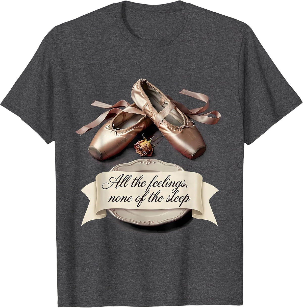 All the Feelings None of the Sleep Overstimulated Moms Club T-Shirt - Dark Heather Grey