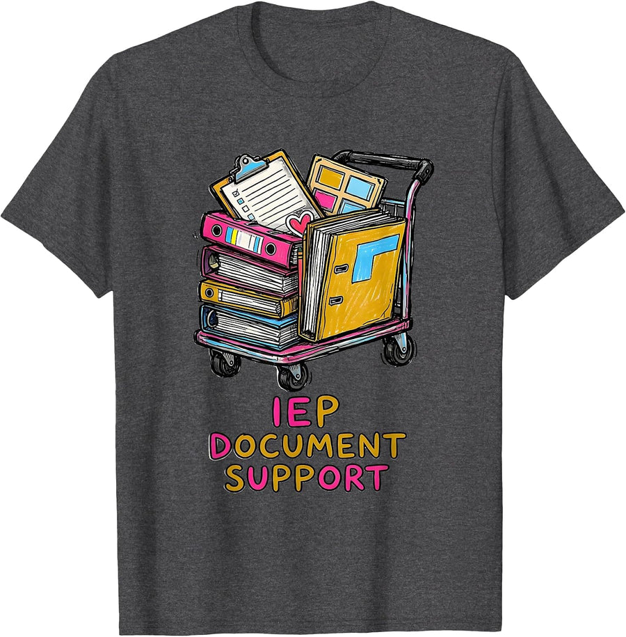 Men's IEP Document Support Naive Kidcore Special Education Teacher T-Shirt - Dark Heather Grey