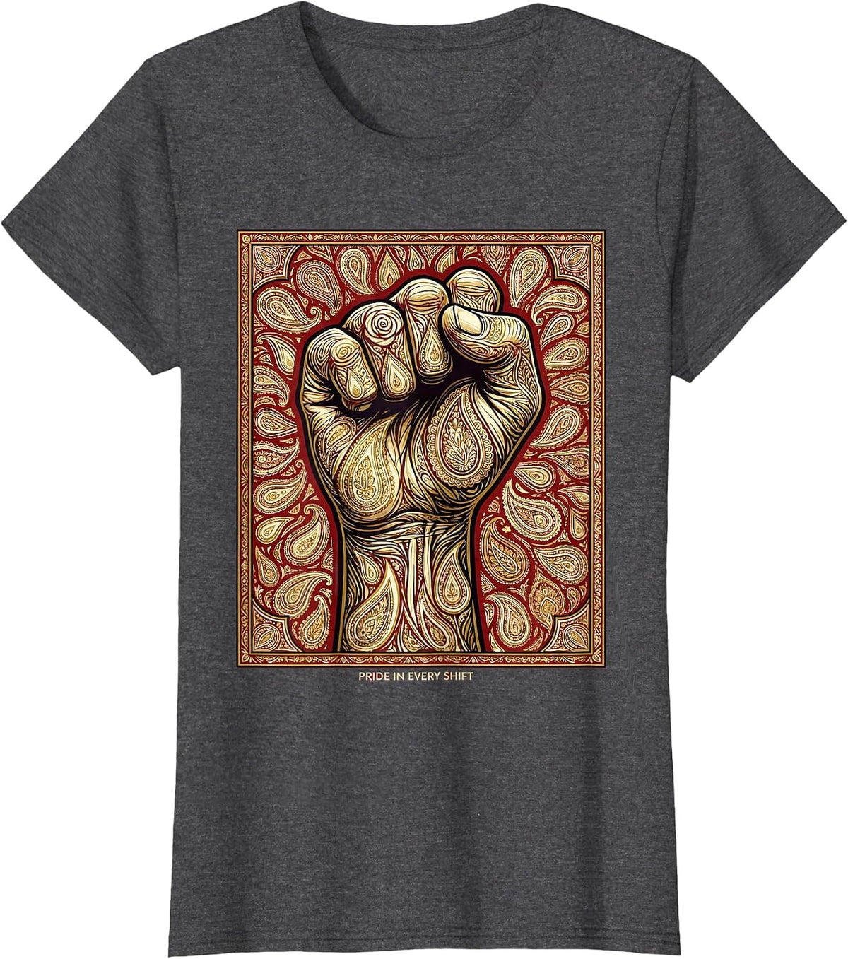 Women's President Pride Labor Day Pride In Every Shift T-Shirt - Dark Heather Grey