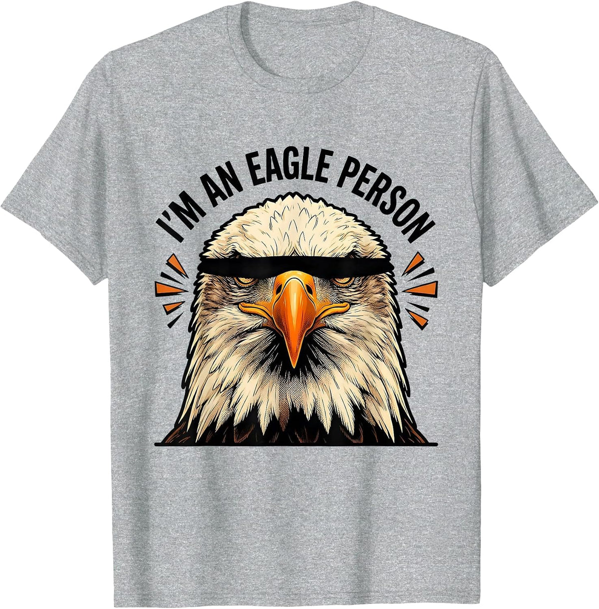 Men's I'm An Eagle Person Comic Book Eagle Mascot Humor T-Shirt - Heather Grey