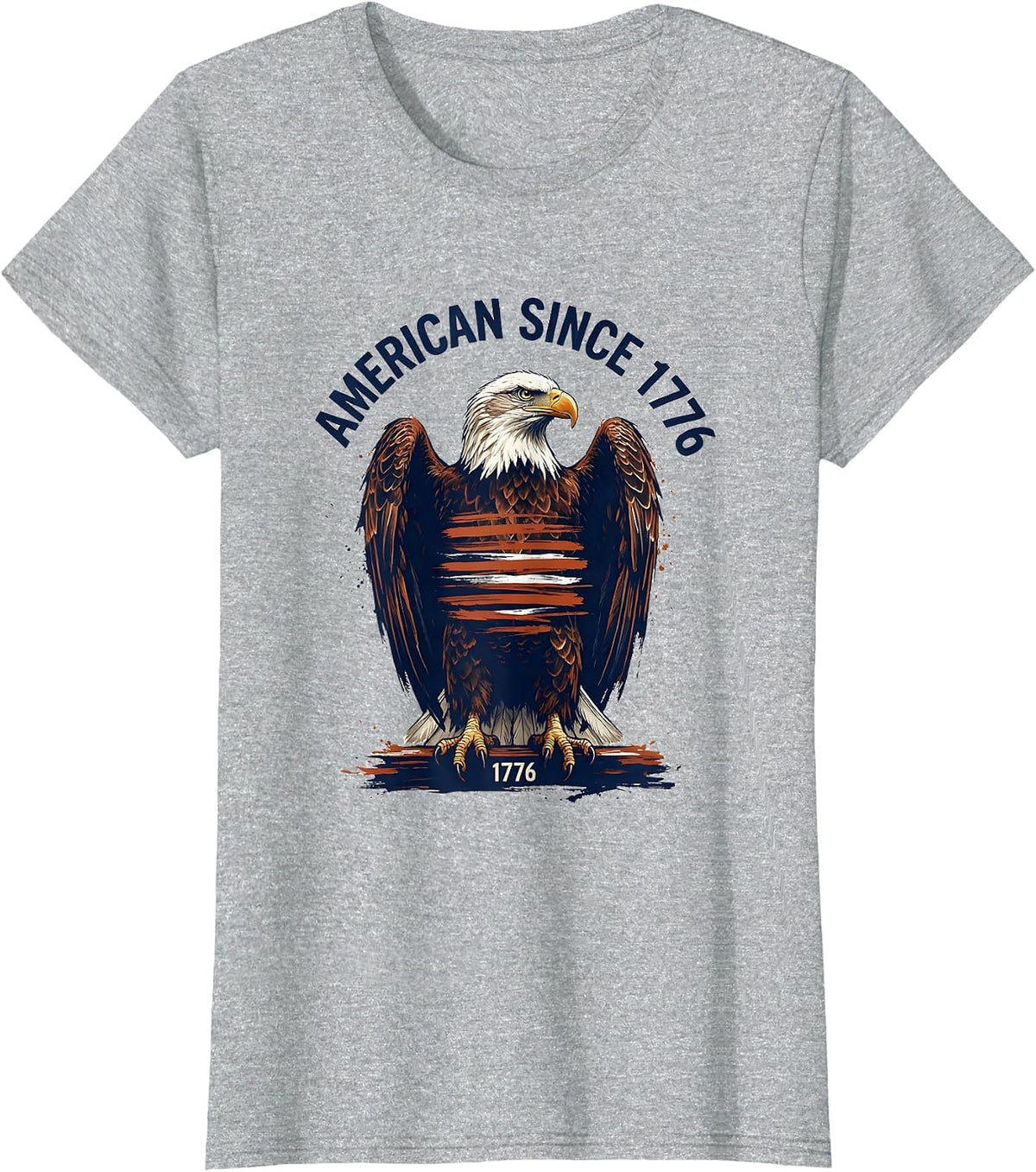 American Since 1776 Patriotic Eagle 250th Anniversary T-Shirt - Heather Grey