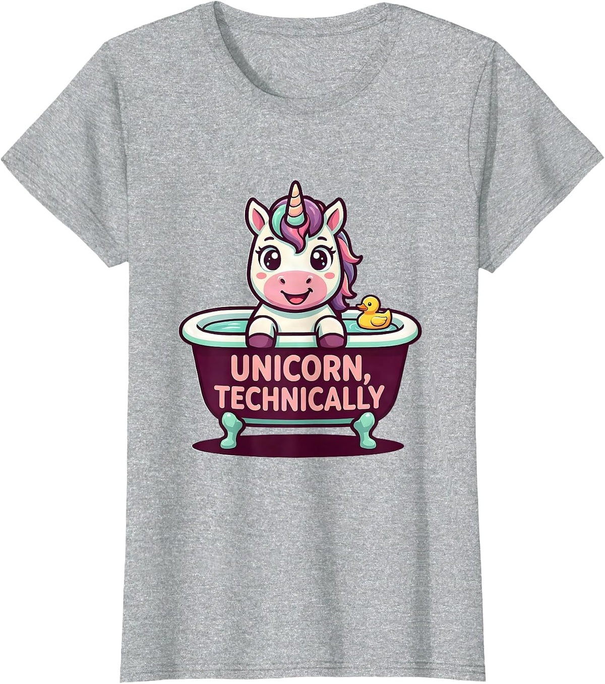 Unicorn, Technically Cute Kawaii Funny Unicorn Lover Gift T-Shirt - Heather Grey