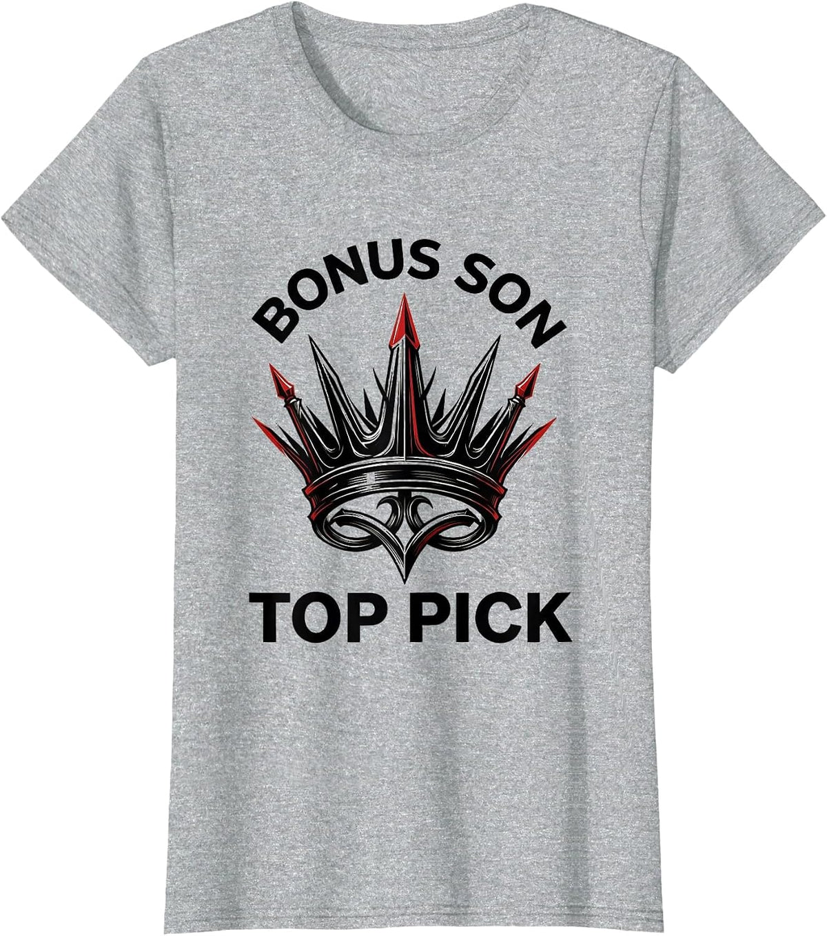 Women's Bonus Son Top Pick Favorite Son In Law Design T-Shirt - Heather Grey