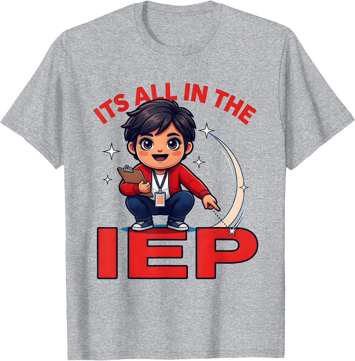 Men's ITS ALL IN THE IEP Funny Special Education Teacher Gift T-Shirt - Heather Grey