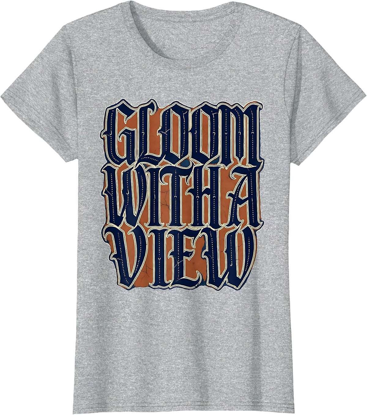 Gloom With A View Dark Gothic Design T-Shirt - Heather Grey