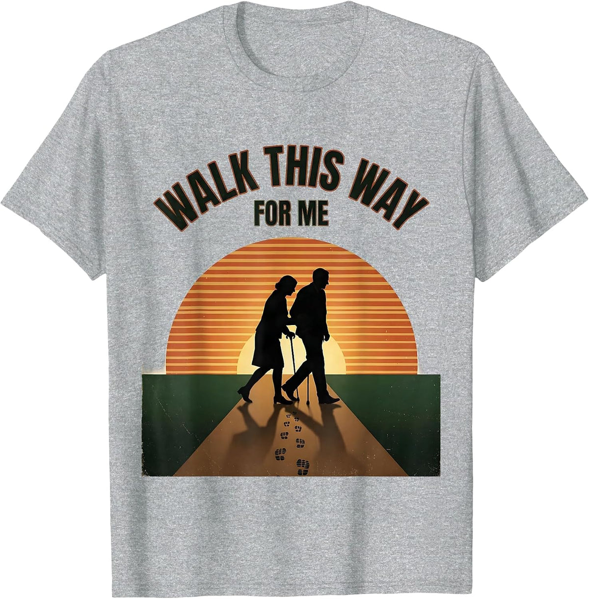 Men's Walk This Way For Me Vintage Funny Physical Therapist Gift T-Shirt - Heather Grey