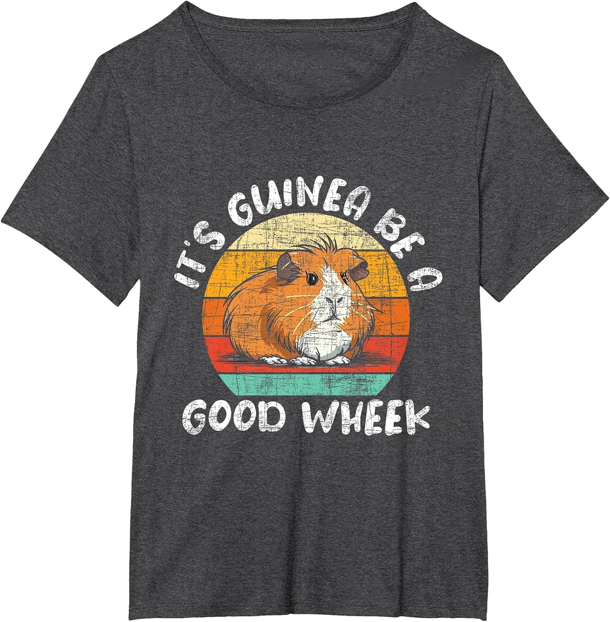It's Guinea Be A Good Wheek - Retro Vintage Rodent Pet Lover T-Shirt - Dark Heather Grey