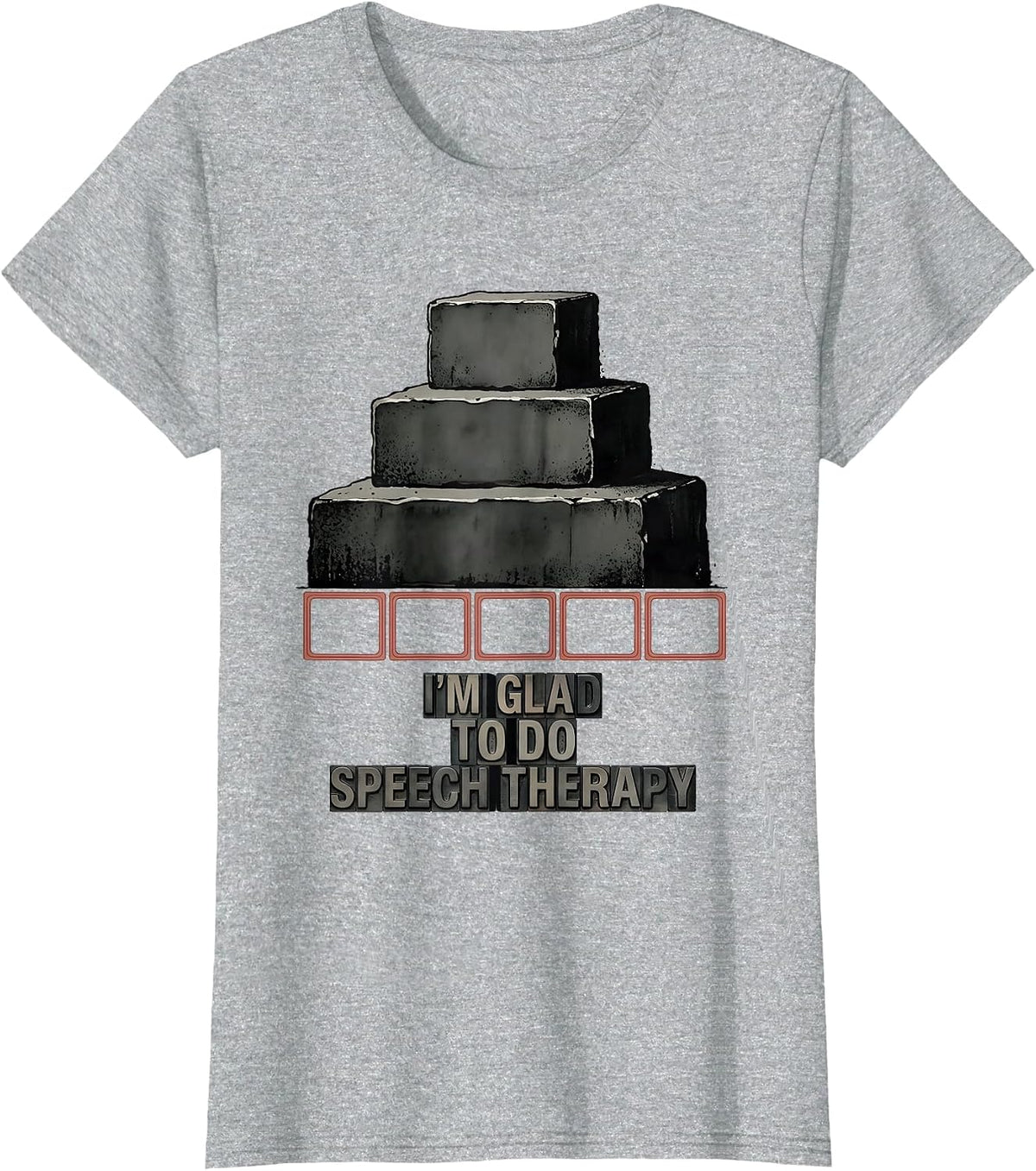 Women's I’m Glad To Do Speech Therapy Retro Groovy SLP Therapist T-Shirt - Heather Grey