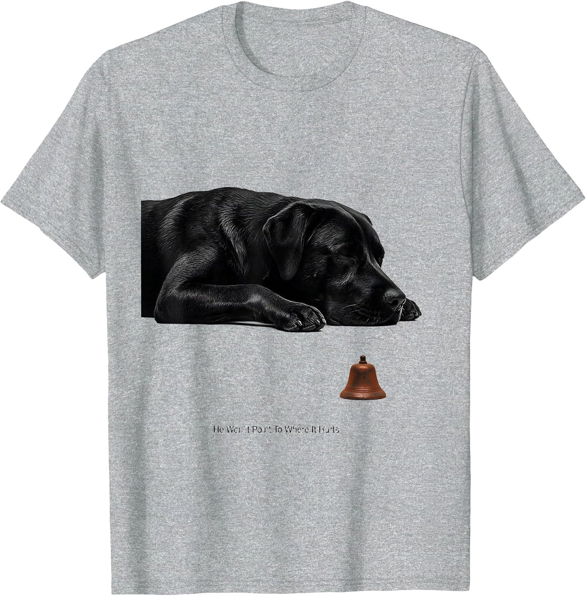 Men's He Won't Point To Where It Hurts Funny Veterinarian Vet Tech T-Shirt - Heather Grey
