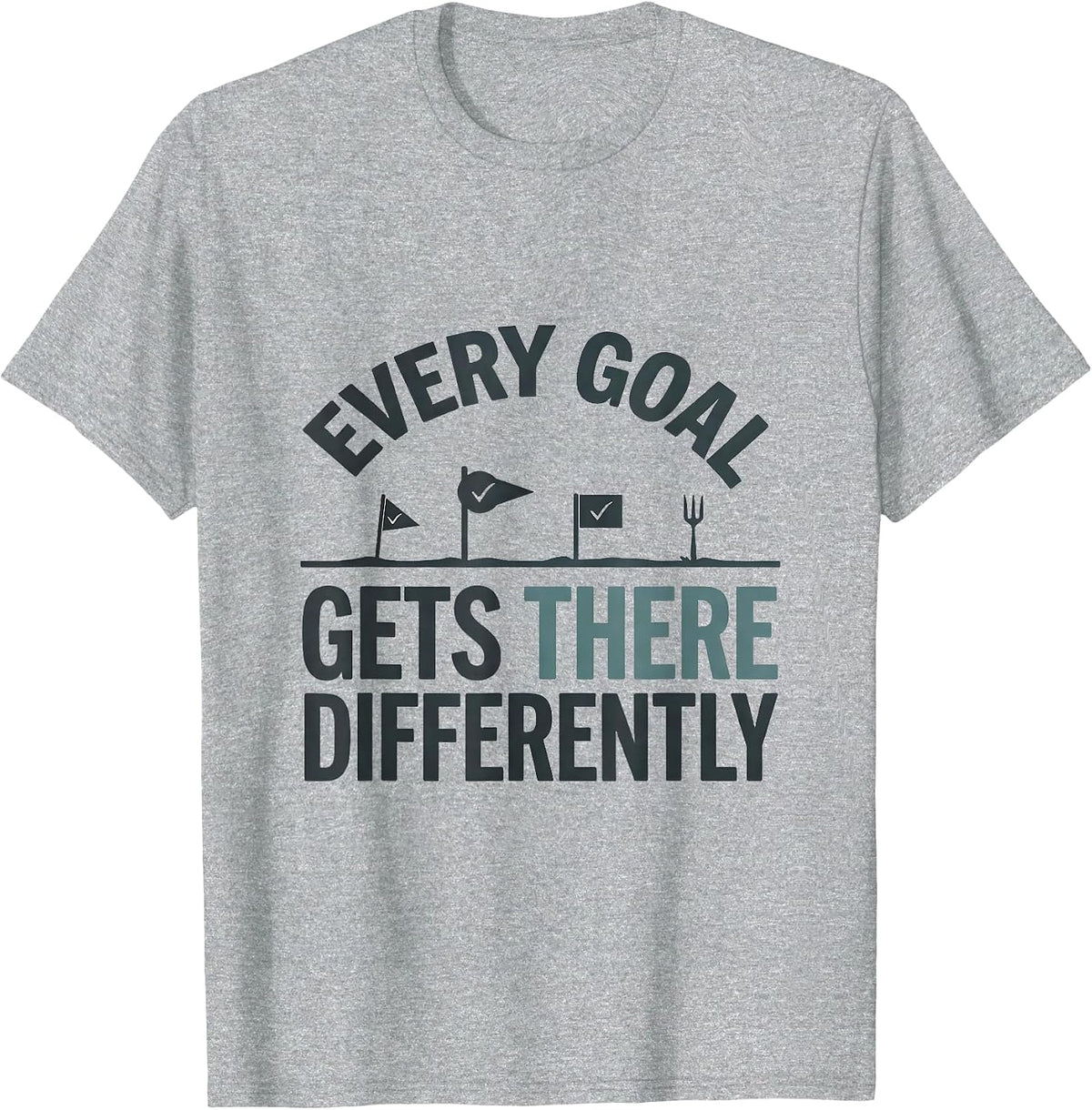 Men's Every Goal Gets There Differently Special Education Teacher T-Shirt - Heather Grey