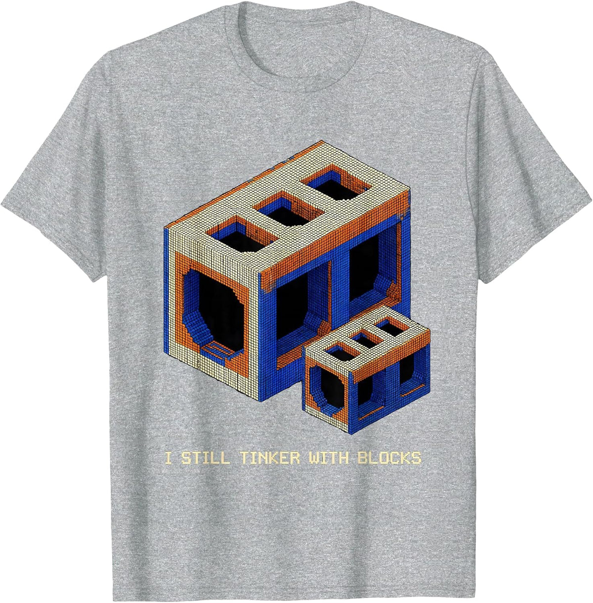 Men's I Still Tinker With Blocks Funny Mechanic Garage Auto Engine T-Shirt - Heather Grey
