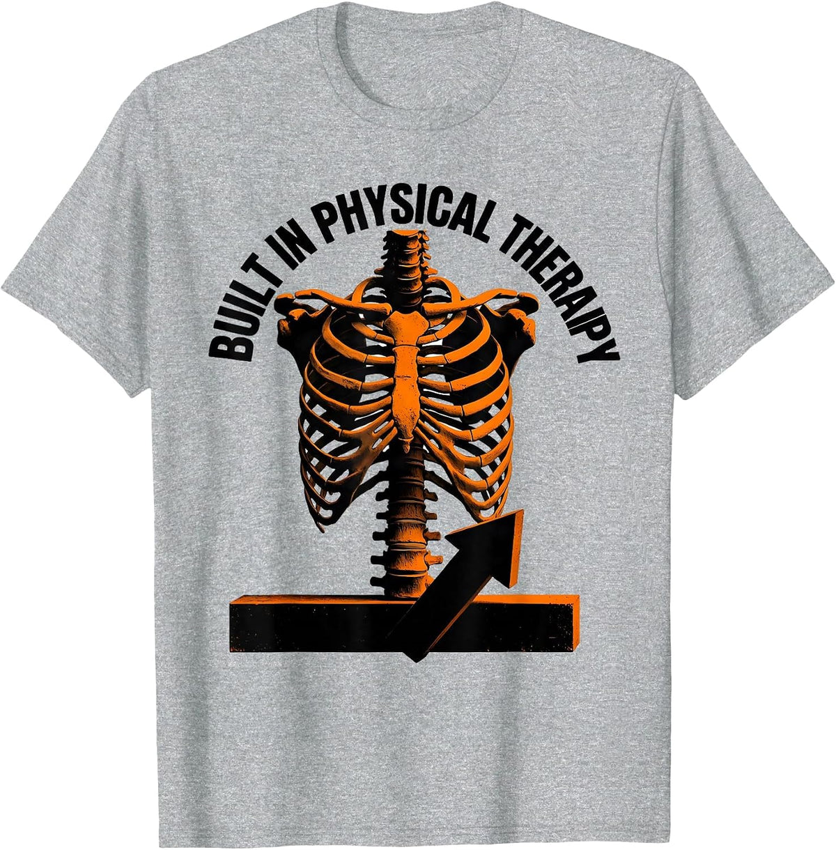 Men's Built In Physical Therapy Funny PT Design T-Shirt - Heather Grey