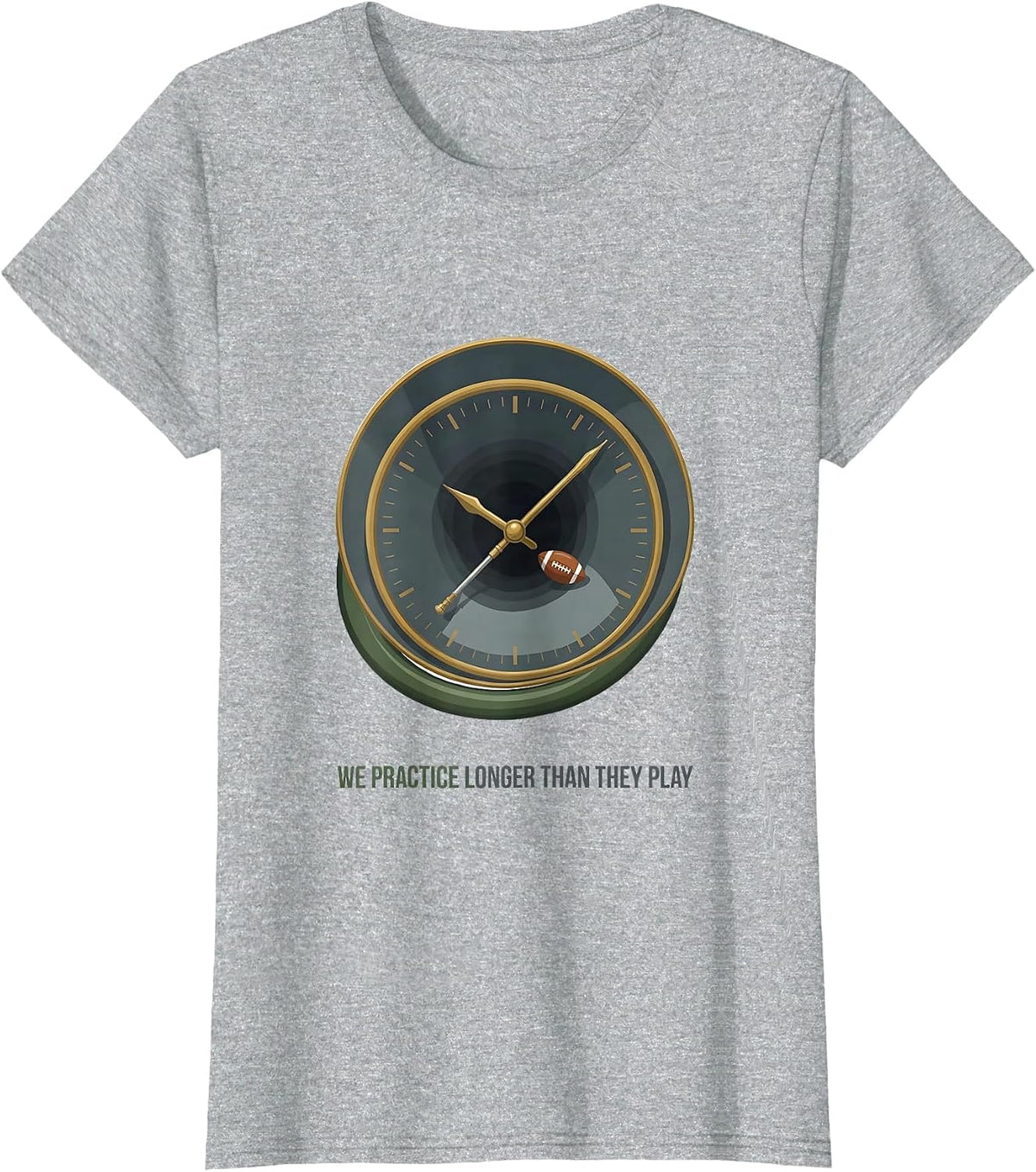 We Practice Longer Than They Play Funny Marching Band T-Shirt - Heather Grey