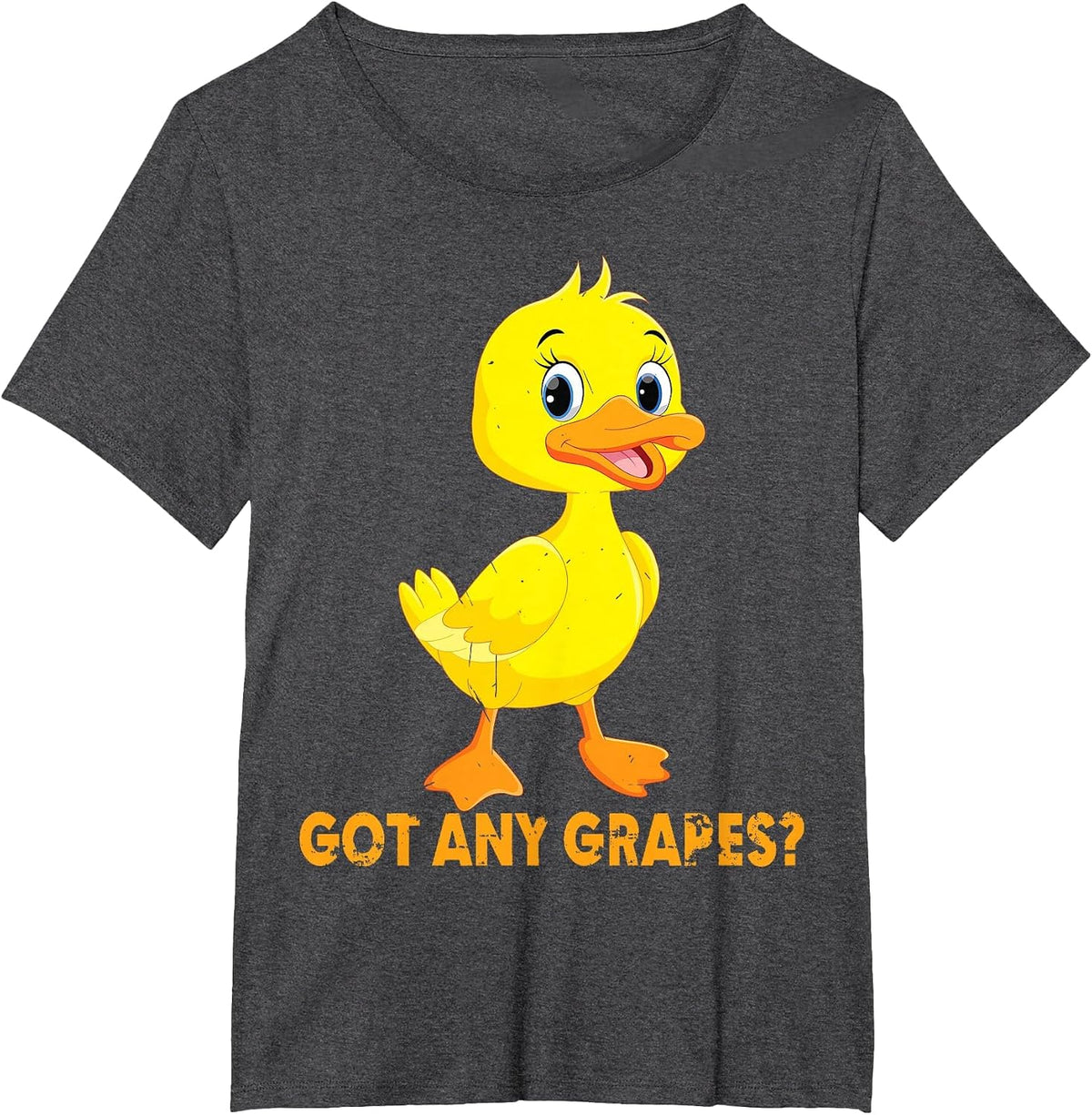 Got Any Grapes? Funny Saying Duck Lover Tee Apparel T-Shirt - Dark Heather Grey