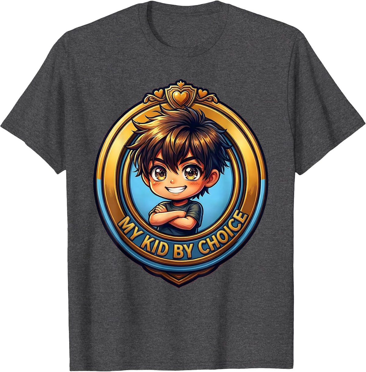 Men's My Kid By Choice Son In Law Favorite Child Design T-Shirt - Dark Heather Grey